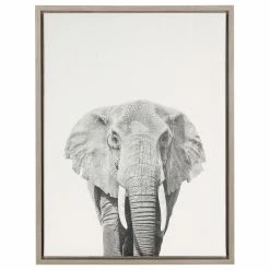 Best Sale 🧨 Uniek Sylvie Elephant Gray Framed Canvas Wall Art By Simon Te Tai 👍