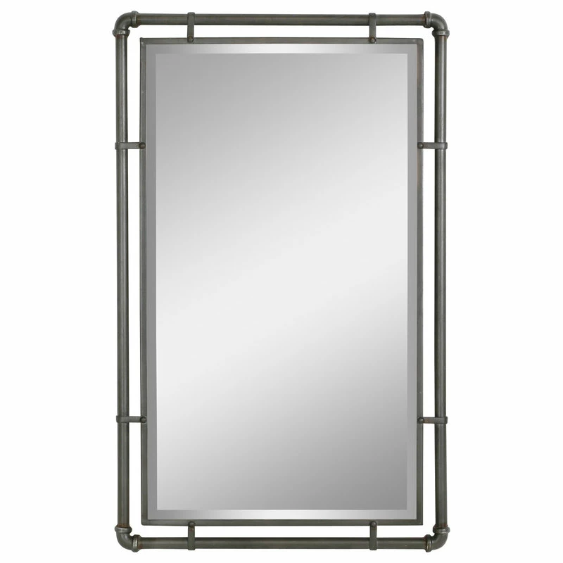 Hot Sale 🤩 Aspire Home Accents, Inc. Morse Industrial Metal Wall Mirror ❤️