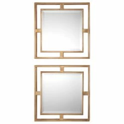 Deals 🌟 Uttermost Allick Gold Square Mirrors, Set Of 2 😍