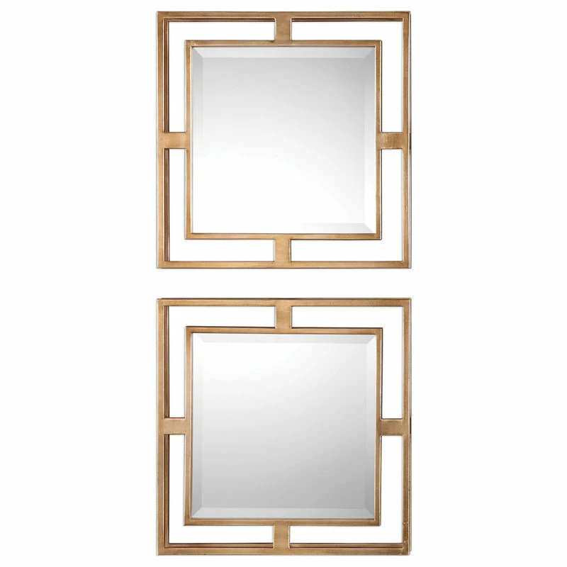 Deals ๐ Uttermost Allick Gold Square Mirrors, Set Of 2 ๐