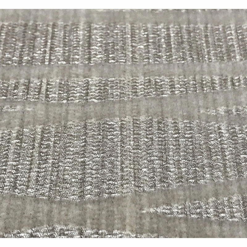 Deals 🥰 Portofino Flocked Gray Off White Wallpaper Textured Flocking Velvet Wave Lines, 27 Inc X 3 ⭐ - Image 8