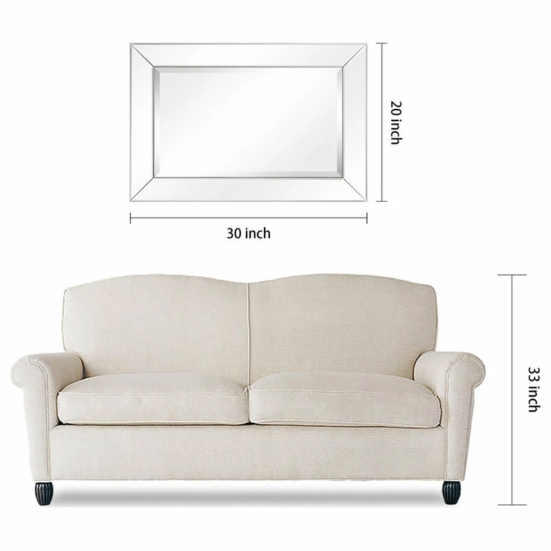 New 🎉 Empire Art Direct Antique Beveled Rectangle Wall Mirror, 1" Beveled Center, Wood Frame, 30"x20" 😍 - Image 10