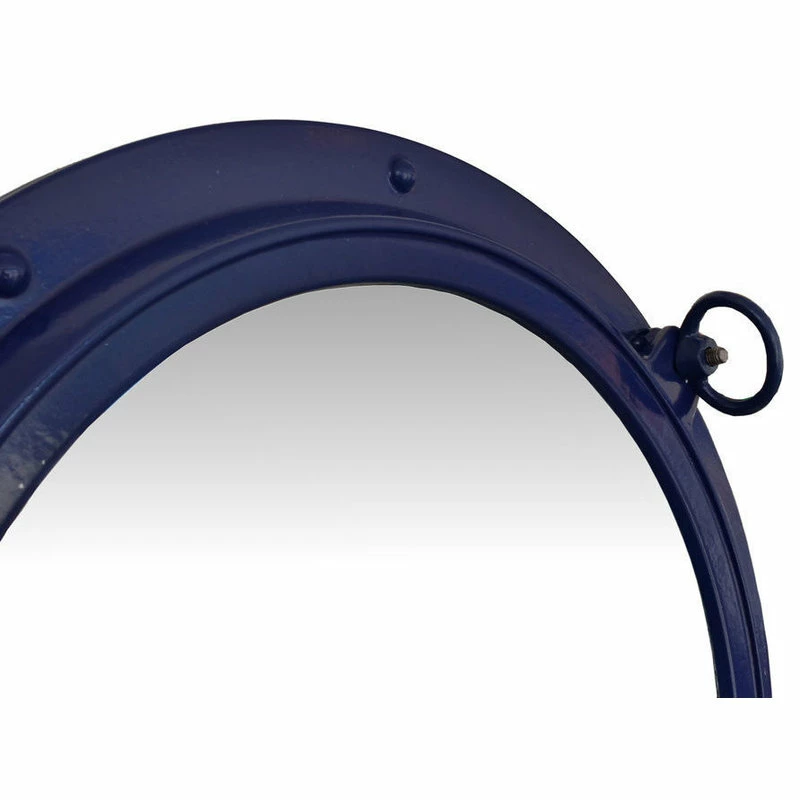 Buy ⭐ Handcrafted Nautical Decor Porthole Mirror, Navy Blue, 24" 🤩 - Image 2