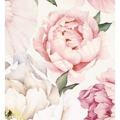 Best Sale 🔥 Accentuwall Peony Flower Mural Wall Art Wallpaper, Peel And Stick, Mixed Pink, 24"x108" 😉