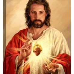 Discount 👏 Glow Decor "Sacred Heart Of Jesus" 18x24 Canvas, Made In USA ⌛