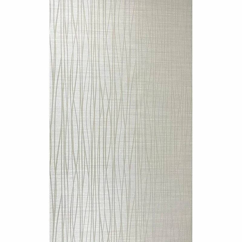 Deals 🥰 Portofino Flocked Gray Off White Wallpaper Textured Flocking Velvet Wave Lines, 27 Inc X 3 ⭐ - Image 6