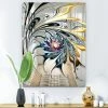 Discount 👍 Designart White Stained Glass Floral Art Modern And Accent Mirror, 28x40 ⌛