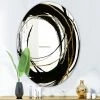 Discount 😀 Designart Black And White 10 Glam Oval Or Round Wall Mirror, 24x36 👍