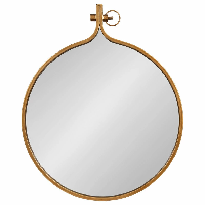 Budget 🥰 Uniek Yitro Round Wall Mirror, Gold ✨