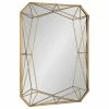 Top 10 🌟 Uniek Keyleigh Rectangle Metal Accent Wall Mirror, Gold 22x28 🧨