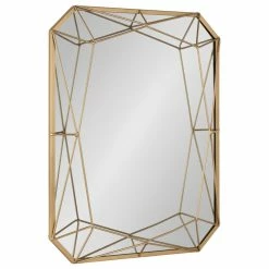 Top 10 ๐ Uniek Keyleigh Rectangle Metal Accent Wall Mirror, Gold 22x28 ๐งจ