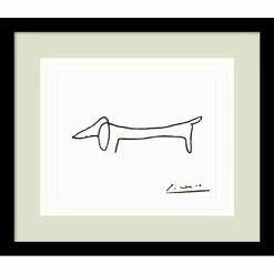 Best Pirce 🧨 Amanti Art Framed Art Print 'Le Chien (The 🐕 Dog)' By Pablo Picasso, Outer Size 15x13 🔔