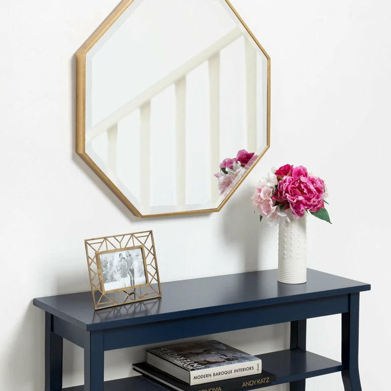 Promo 🥰 Uniek Rhodes Framed Octagon Wall Mirror, Gold 24.75x24.75 ✔️ - Image 5