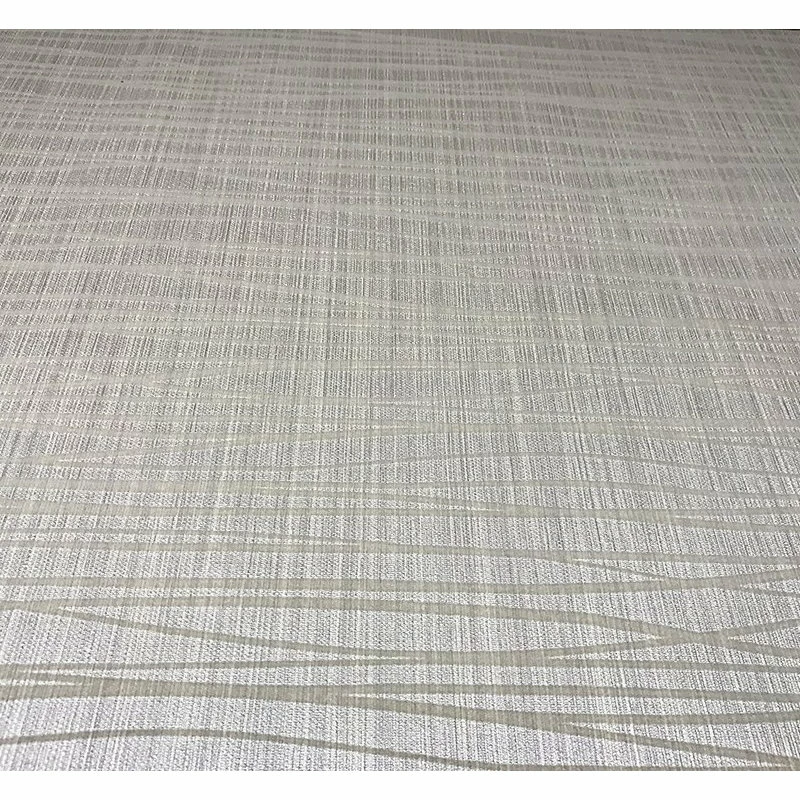 Deals 🥰 Portofino Flocked Gray Off White Wallpaper Textured Flocking Velvet Wave Lines, 27 Inc X 3 ⭐ - Image 3