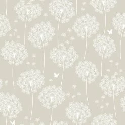 Discount ๐งจ Brewster Home Fashions NuWallpaper By Brewster NUW1651 Dandelion Taupe Peel & Stick Wallpaper ๐