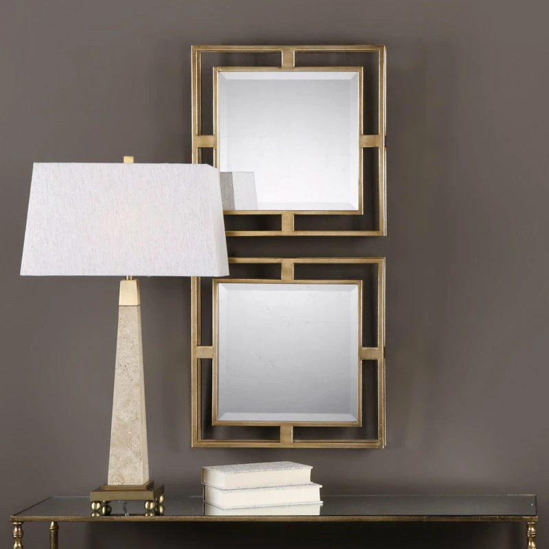 Deals ๐ Uttermost Allick Gold Square Mirrors, Set Of 2 ๐ - Image 2