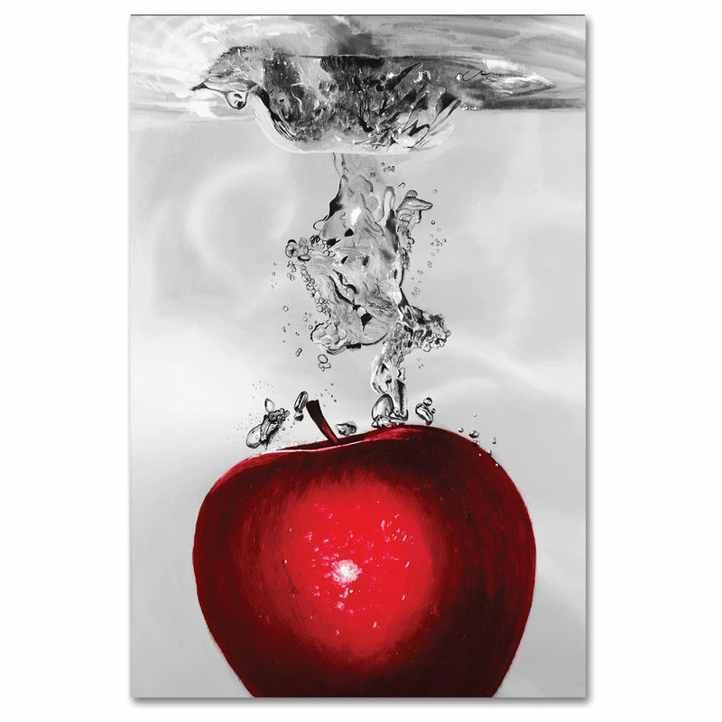 Best reviews of ๐งจ Trademark Fine Art 'Red Apple Splash' Canvas Art By Roderick Stevens ๐