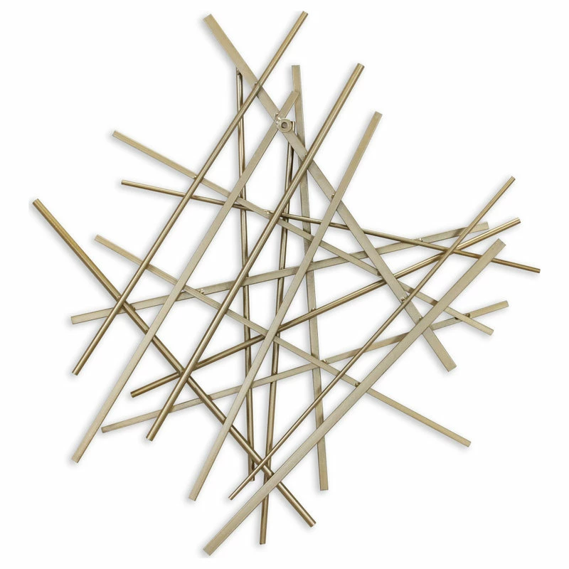 Brand new 𧨠Cheungs Abstract Gold Bar And Panel Wall Decor Piece β - Image 5