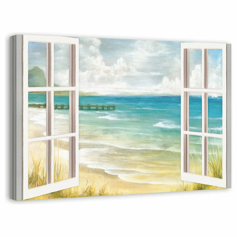 Best Pirce ๐ DDCG Open Windows To Beach Paradise 32x48 Canvas Wall Art ๐คฉ - Image 2