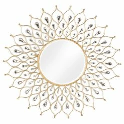 Budget 😉 Tripar International Gold Sunburst Accent Wall Mirror 🔥