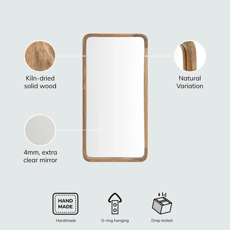 Flash Sale ๐งจ Madeleine Home Inc. Harriet Accent Mirror, Natural, 20"x40" ๐ - Image 11