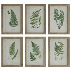 Promo ๐ฅ CREATIVE CO-OP Wood Framed Wall Décor With Fern Fronds โค๏ธ