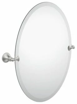 Flash Sale ⌛ Moen DN2692 26" Tall Tilting Oval Mirror - Brushed Nickel 🎉