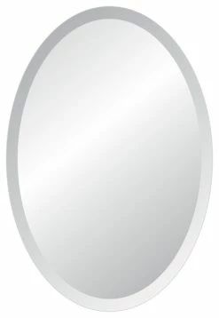 Outlet 🤩 Spancraft Ltd. Oval Frameless Mirror With Polished Beveled Edges, 24"x36" 😍