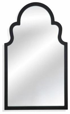 Wholesale 🔥 BASSETT MIRROR CO. Bassett Mirror Elberta Wall Mirror In Black Lacquer Finish M3665EC 🎉