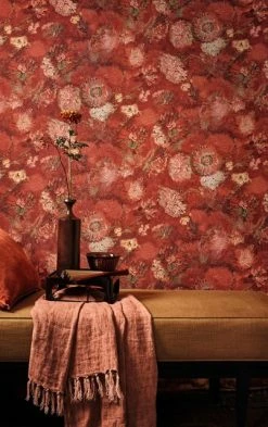 Flash Sale 😀 Walls Republic Van Gogh Oil Painted Wallpaper, Red, Double Roll 🤩
