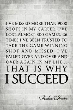 Wholesale 🔥 Keep Calm Collection I've Missed More Than 9000 Shots, Michael Jordan Quote, Motivational Poster 🎉