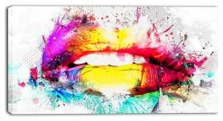 Discount ⭐ Fabuart "Vibrant Lips" Canvas Painting ⌛