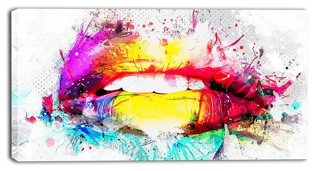 Discount ⭐ Fabuart "Vibrant Lips" Canvas Painting ⌛