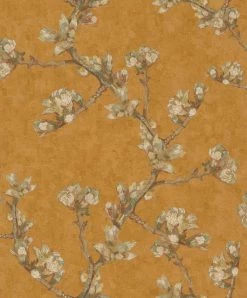 Outlet 😀 Walls Republic Vintage Almond Blossom Wallpaper, Marigold, Double Roll 🔔