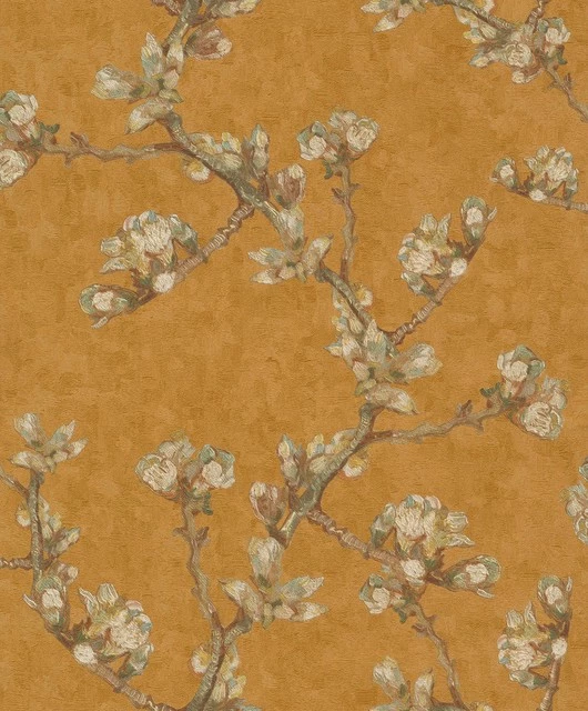 Outlet ๐ Walls Republic Vintage Almond Blossom Wallpaper, Marigold, Double Roll ๐