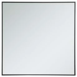 Cheap 🤩 Elegant Furniture & Lighting Metal Frame Square Mirror 36", Black 🎉