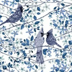 Buy 👏 Robin Ann Meyer Cardinal's Embrace Wallcovering, Indigo, Sample, Peel And Stick 😍